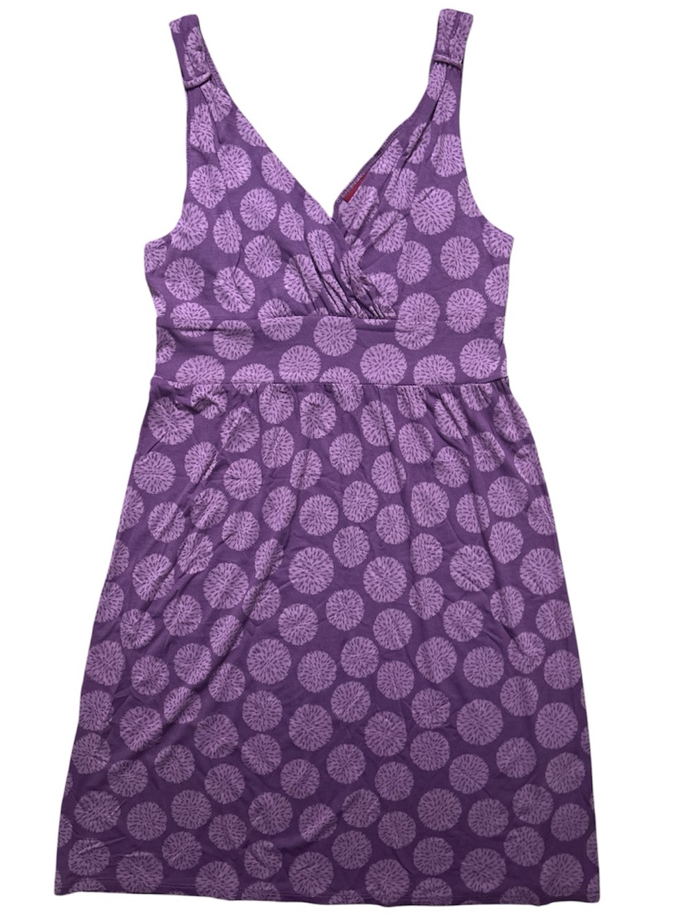 Merona Purple Patterned Sleeveless V-Neck Dress
